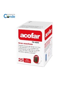 TIRAS REACTIVAS GLUCEMIA ACOFAR 25 TIRAS